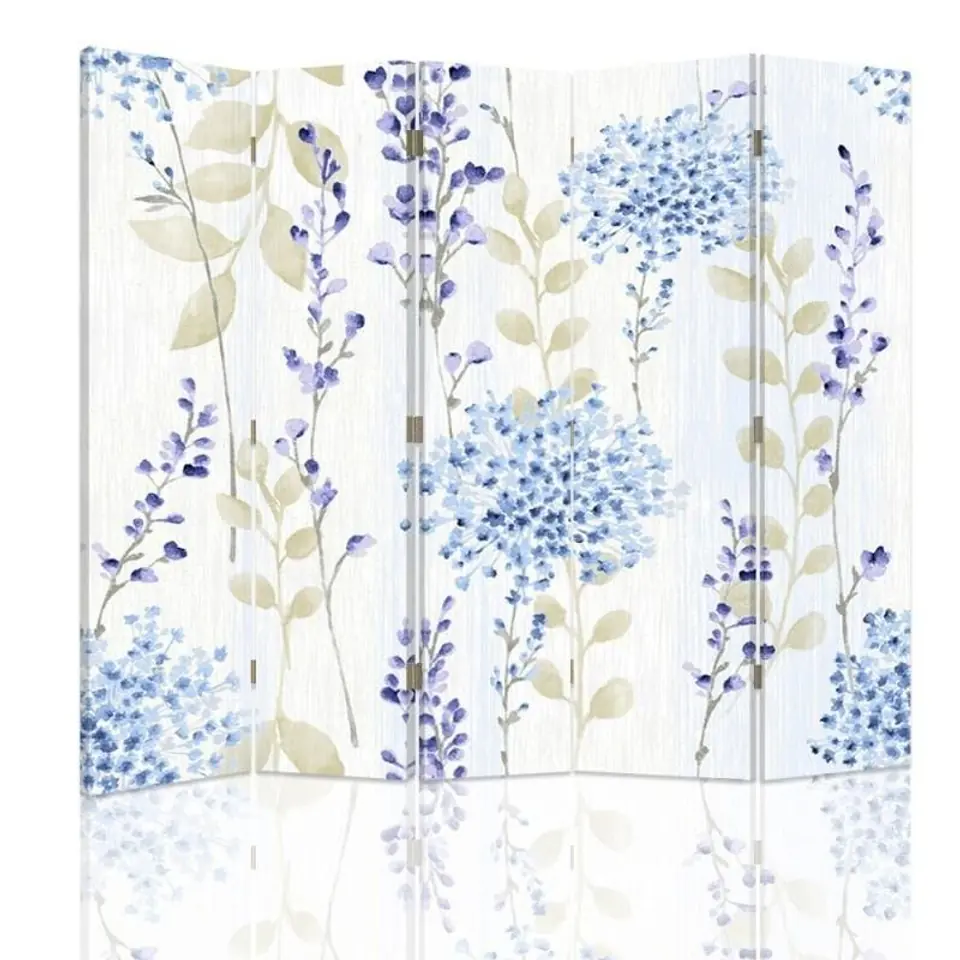 ⁨Double-sided screen, Pattern with small flowers (Size 180x170)⁩ at Wasserman.eu