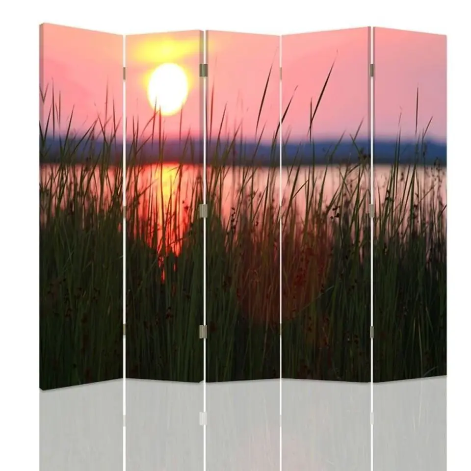 ⁨Double-sided screen, Sunset on the lake (Size 180x170)⁩ at Wasserman.eu