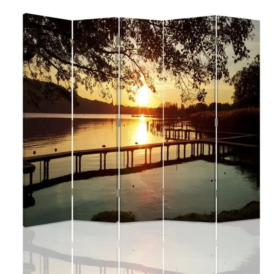 ⁨Double-sided screen, Sunset over the river (Size 180x170)⁩ at Wasserman.eu