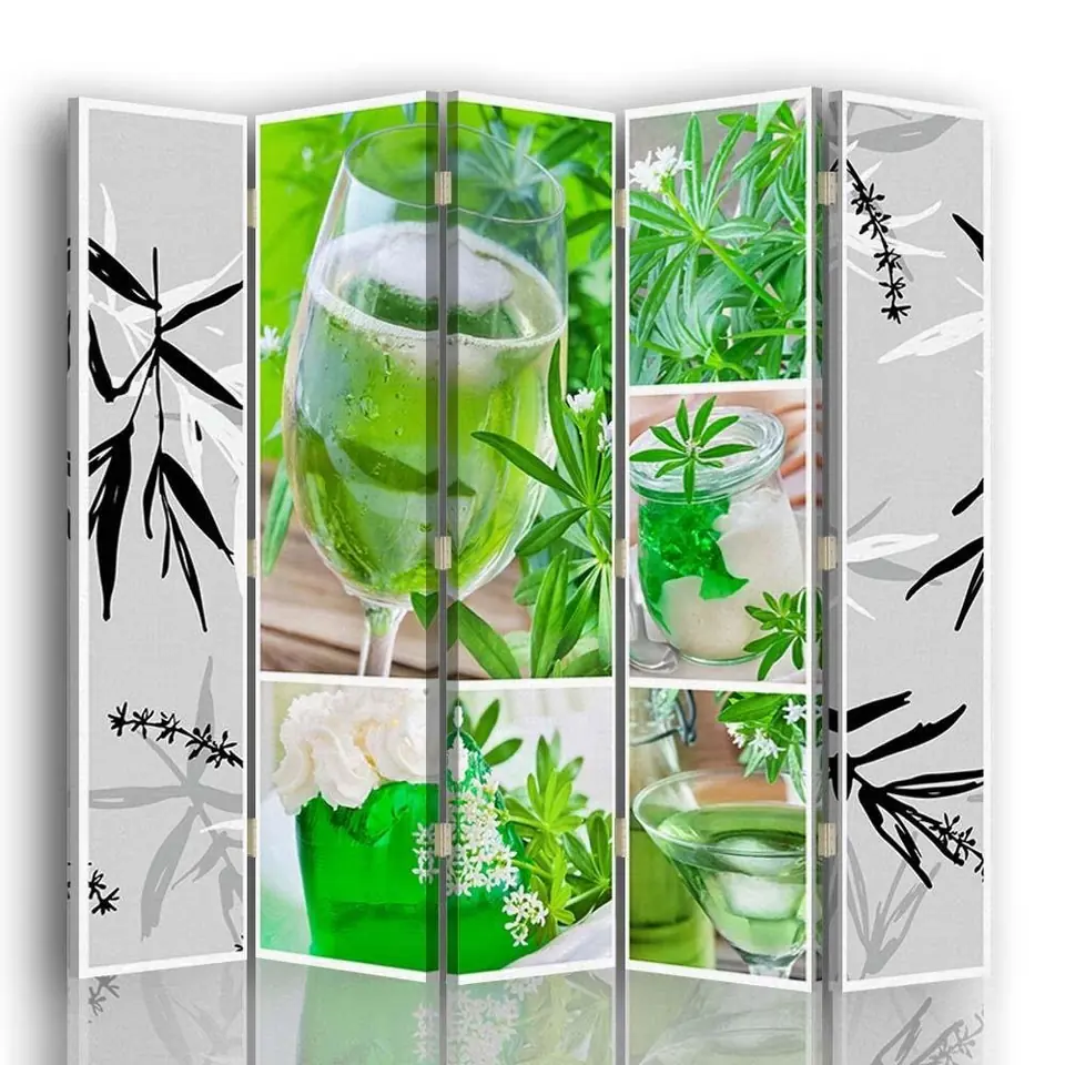 ⁨Parawan dwustronny, Zielone orzeźwienie (Rozmiar 180x170)⁩ w sklepie Wasserman.eu