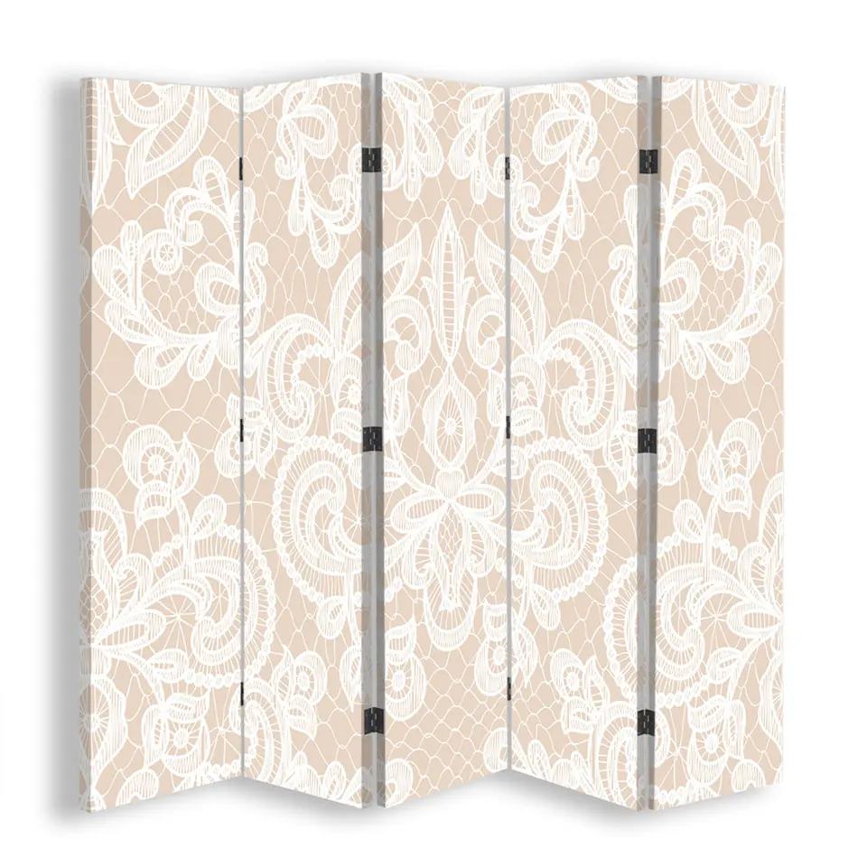 ⁨Double-sided screen, Beige ornament (Size 180x170)⁩ at Wasserman.eu