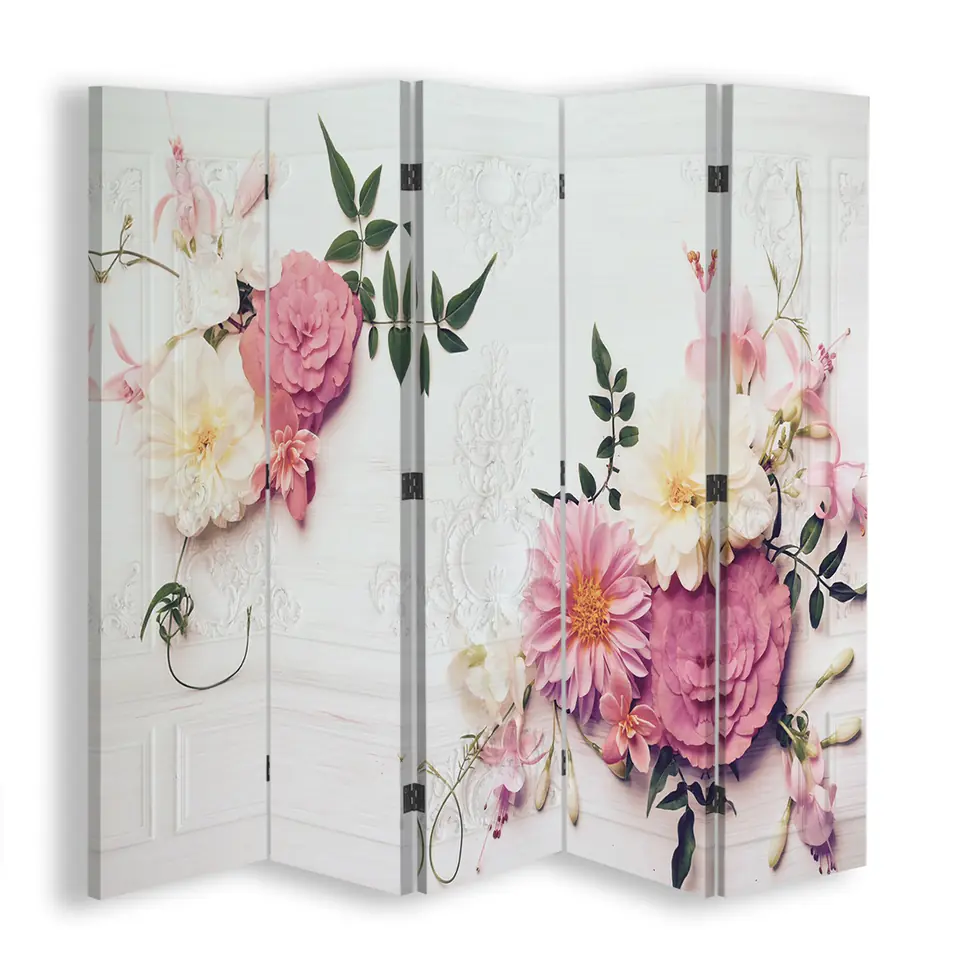 ⁨Double-sided screen, Pink flowers (Size 180x170)⁩ at Wasserman.eu