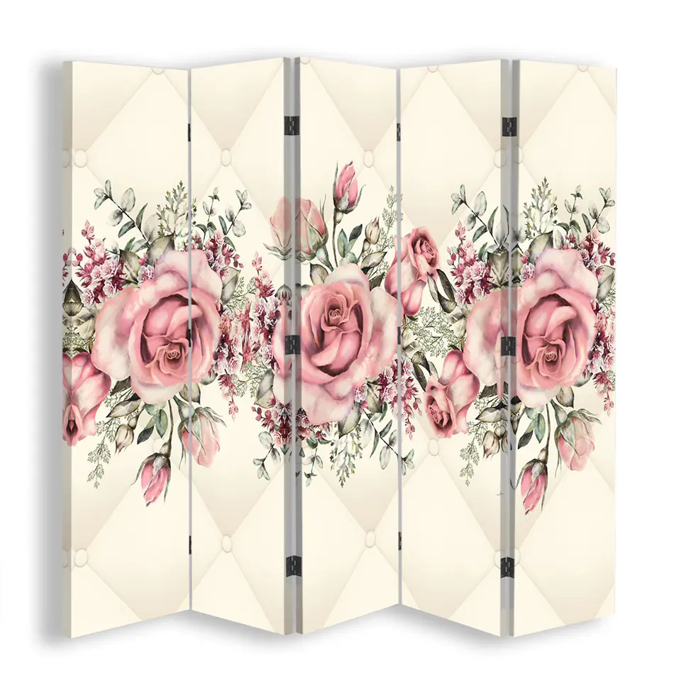 ⁨Double-sided screen, Blooming roses (Size 180x170)⁩ at Wasserman.eu