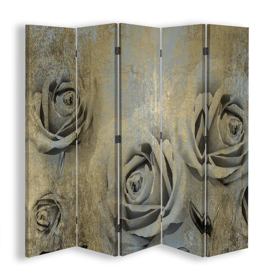 ⁨Double-sided screen, Art deco roses (Size 180x170)⁩ at Wasserman.eu