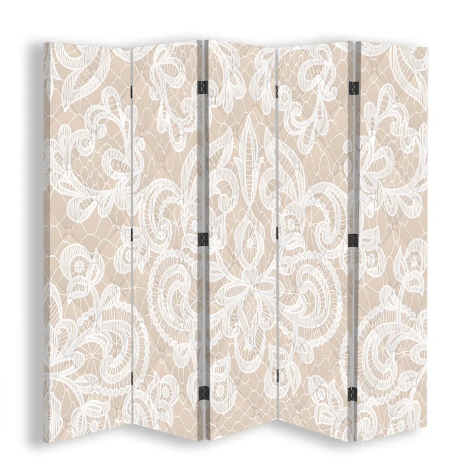 ⁨Parawan dwustronny, Elegancki beż (Rozmiar 180x170)⁩ w sklepie Wasserman.eu
