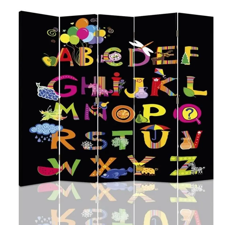 ⁨Double-sided screen, Cheerful alphabet (Size 180x170)⁩ at Wasserman.eu