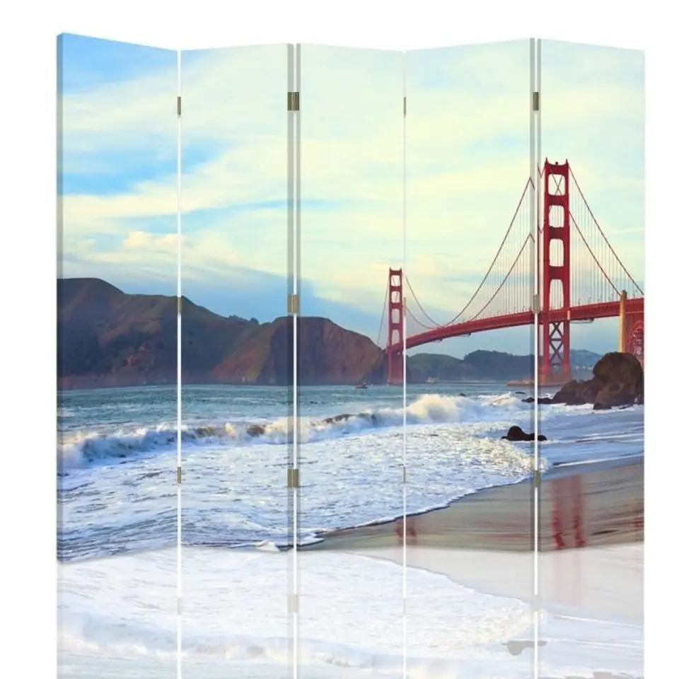 ⁨Parawan dwustronny, Golden Gate Bridge (Rozmiar 180x170)⁩ w sklepie Wasserman.eu