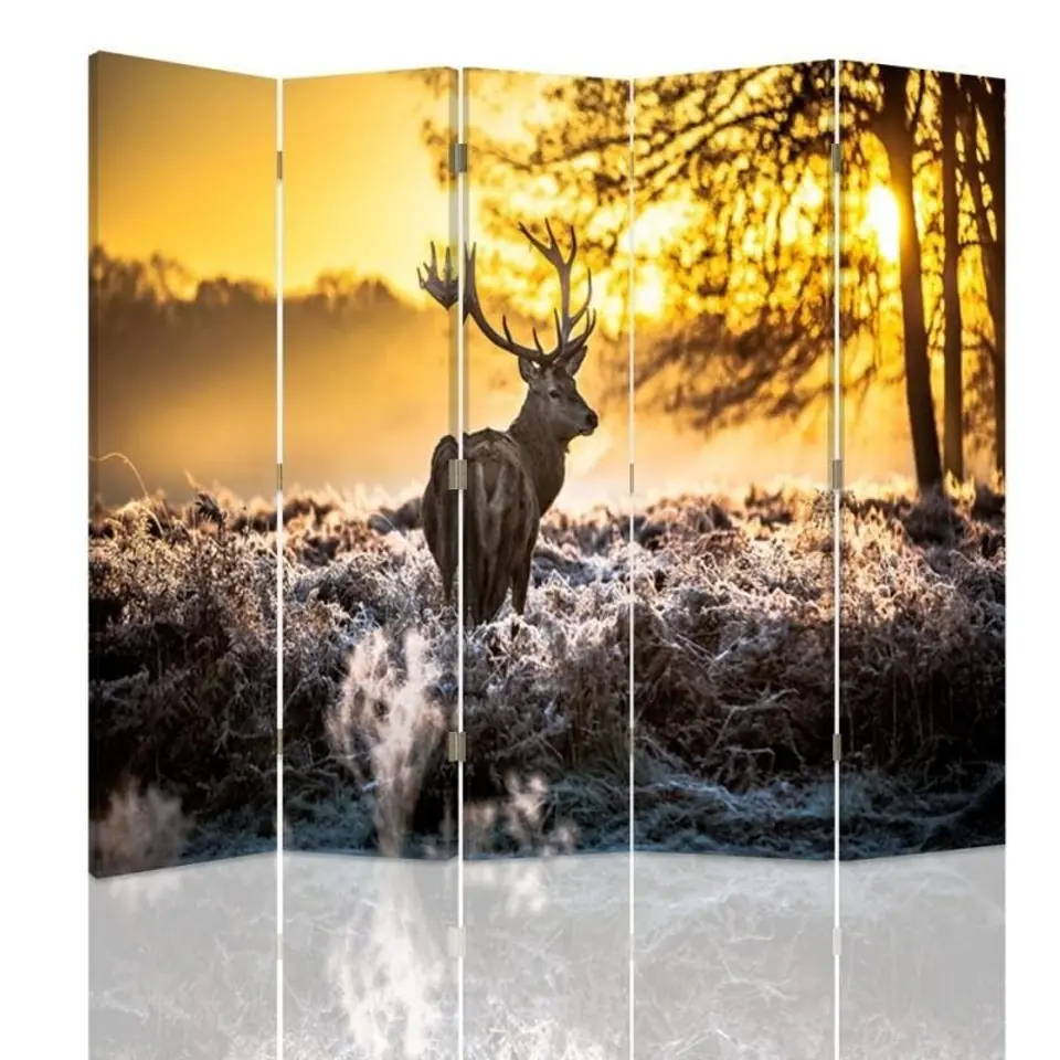 ⁨Double-sided screen, Deer at sunset (Size 180x170)⁩ at Wasserman.eu