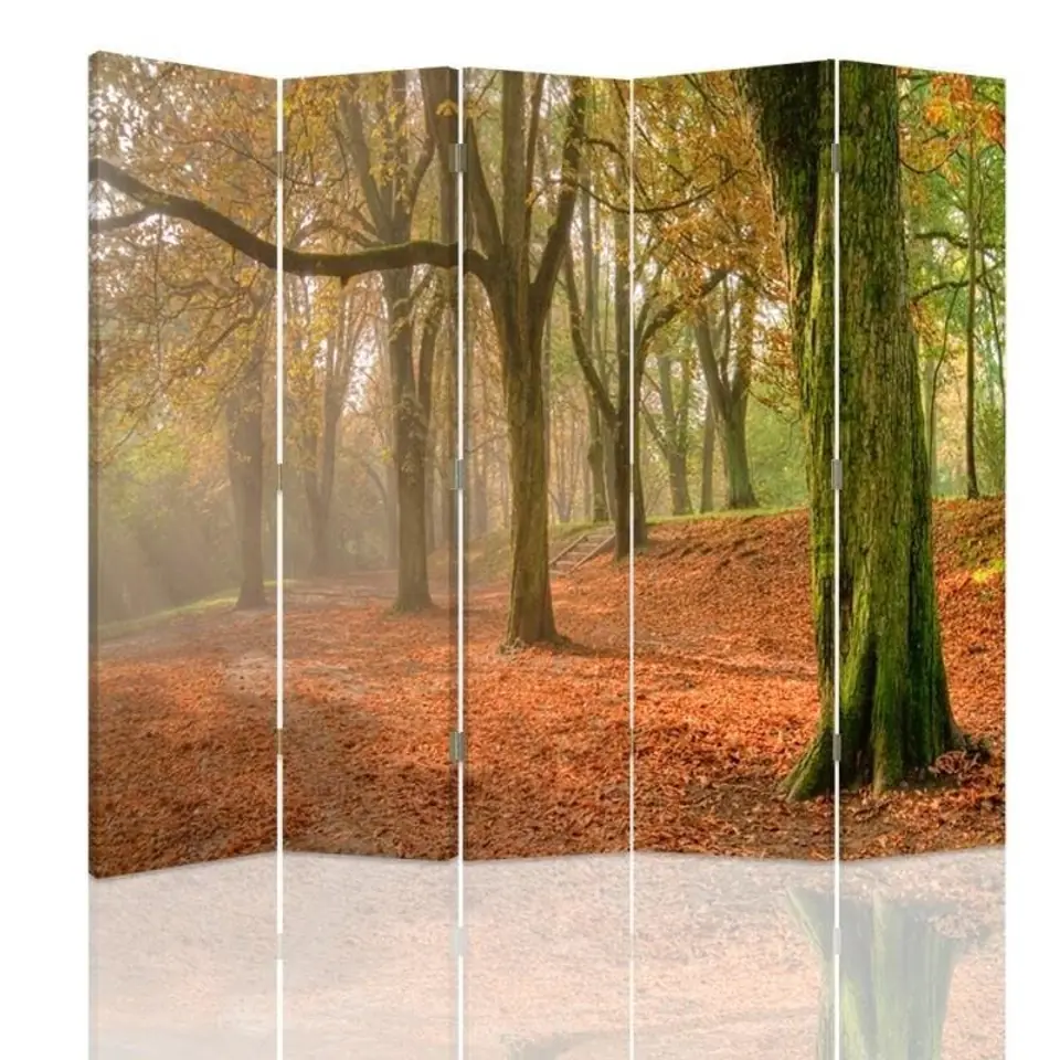 ⁨Parawan dwustronny, Jesień w lesie (Rozmiar 180x170)⁩ w sklepie Wasserman.eu