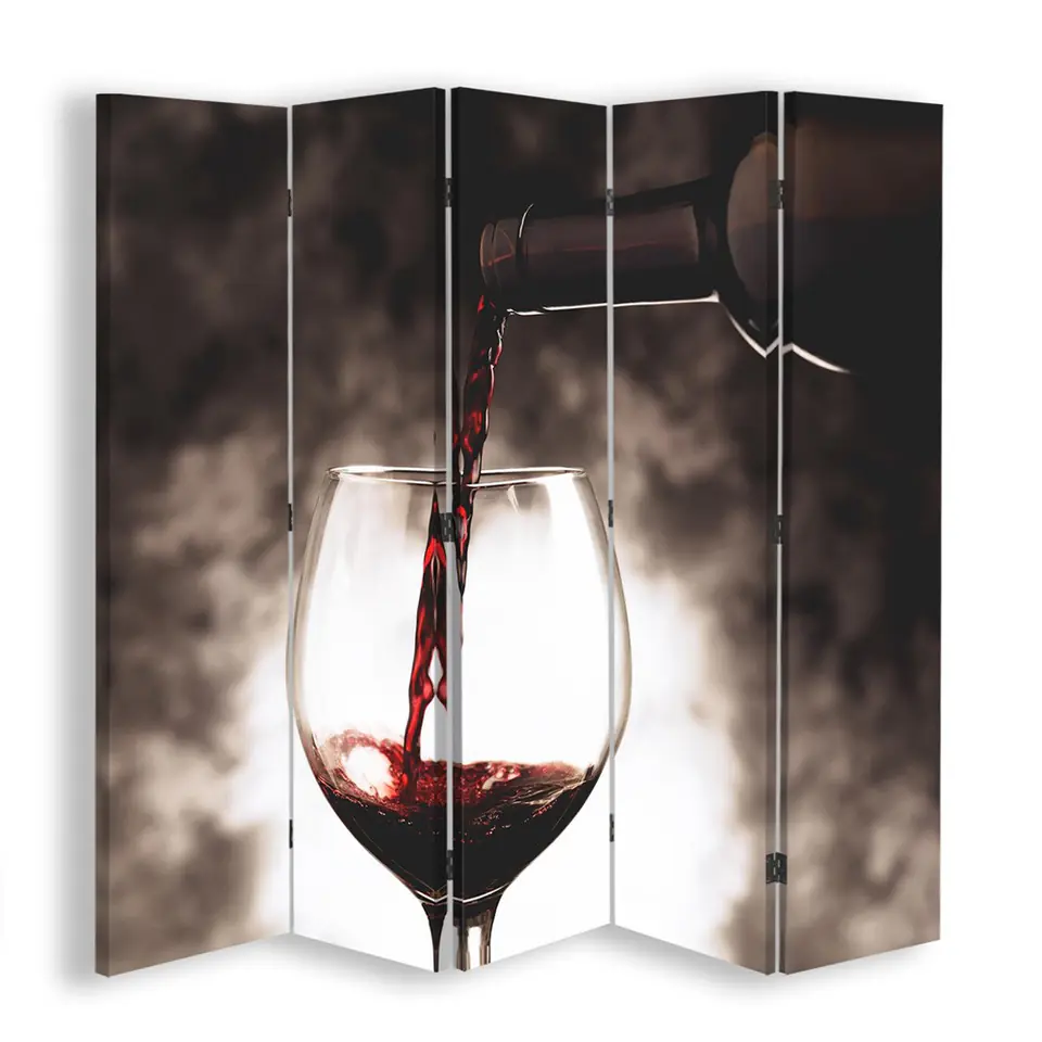 ⁨Double-sided screen, Time for a glass of wine (Size 180x170)⁩ at Wasserman.eu