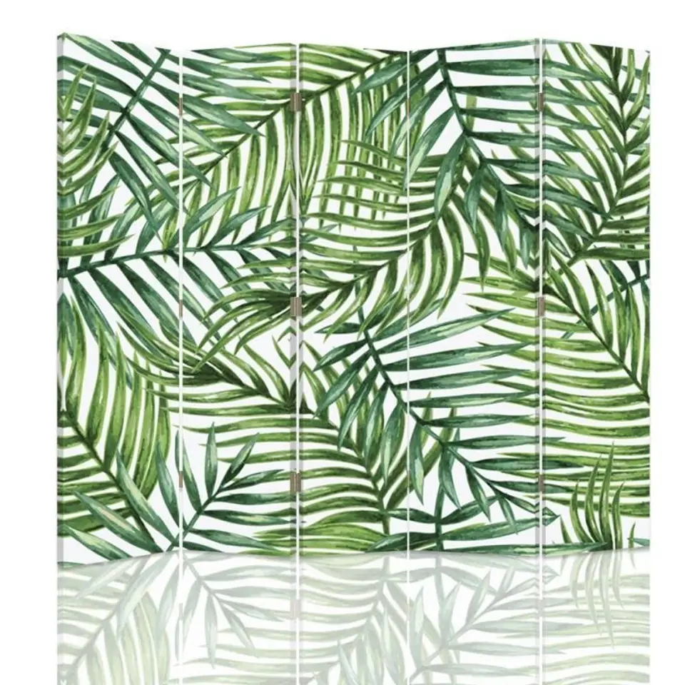 ⁨Double-sided screen, Palm leaf composition (Size 180x170)⁩ at Wasserman.eu