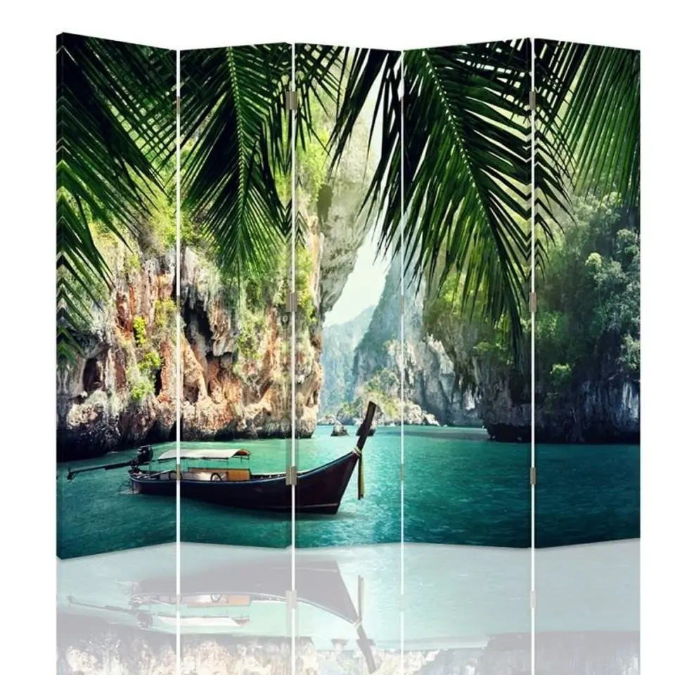 ⁨Double-sided screen, Boat in the tropics (Size 180x170)⁩ at Wasserman.eu