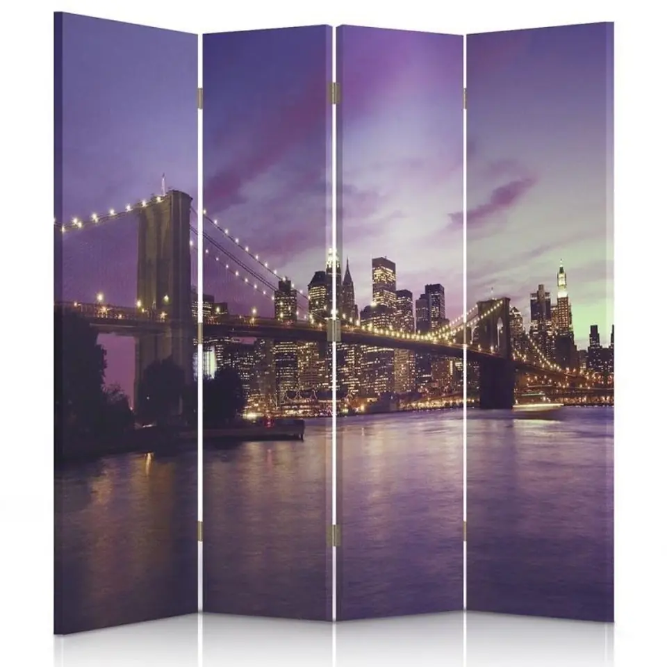 ⁨Double-sided screen, Manhattan sunk in purple (Size 145x170)⁩ at Wasserman.eu