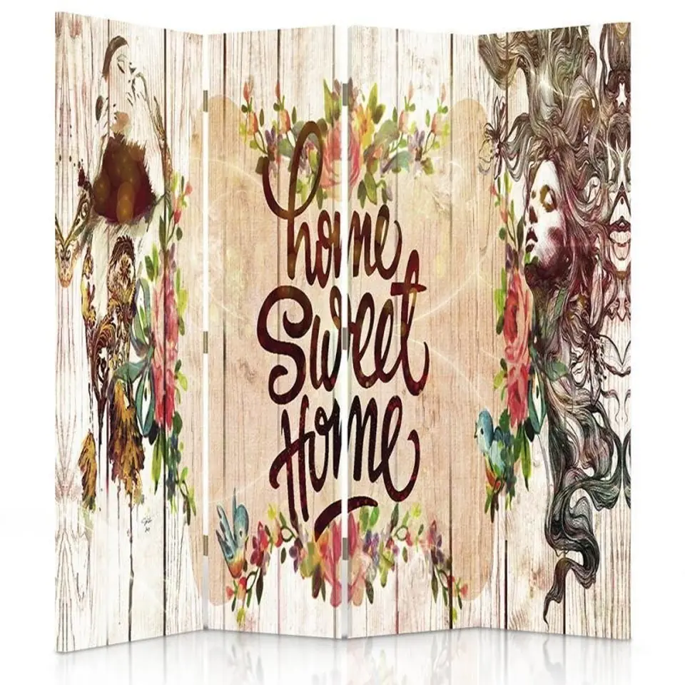 ⁨Double-sided screen, Inscription Home Sweet Home (Size 145x170)⁩ at Wasserman.eu