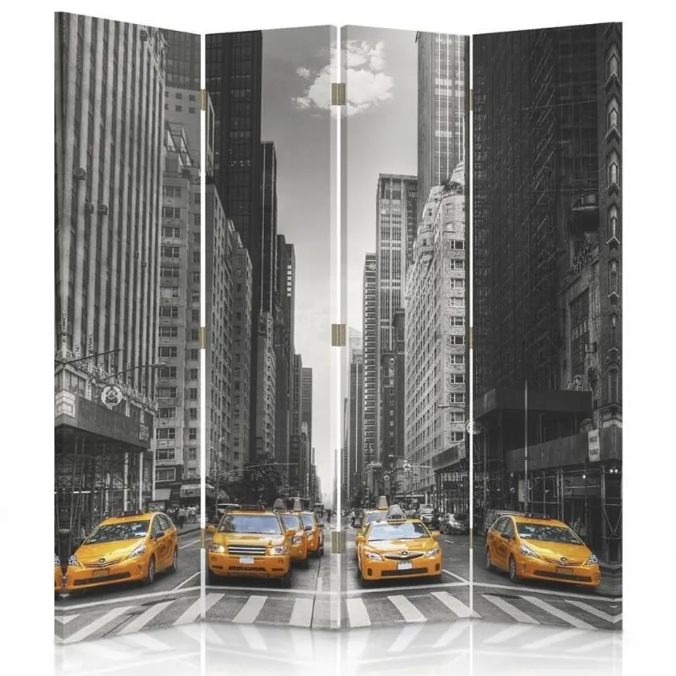 ⁨Parawan dwustronny, New York Taxi (Rozmiar 145x170)⁩ w sklepie Wasserman.eu