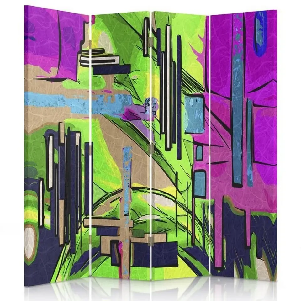 ⁨Double-sided screen, Abstract landscape (Size 145x170)⁩ at Wasserman.eu