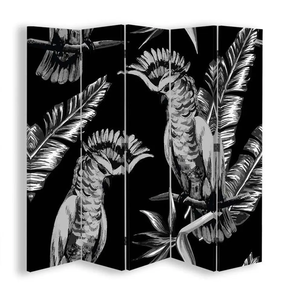 ⁨Double-sided screen, Pair of Cockatoos (Size 180x170)⁩ at Wasserman.eu