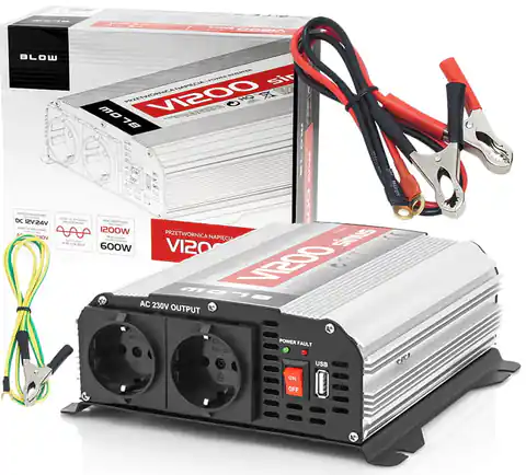 ⁨Blow v1200 / 600W Sinus voltage converter (24 V / 230V)⁩ at Wasserman.eu