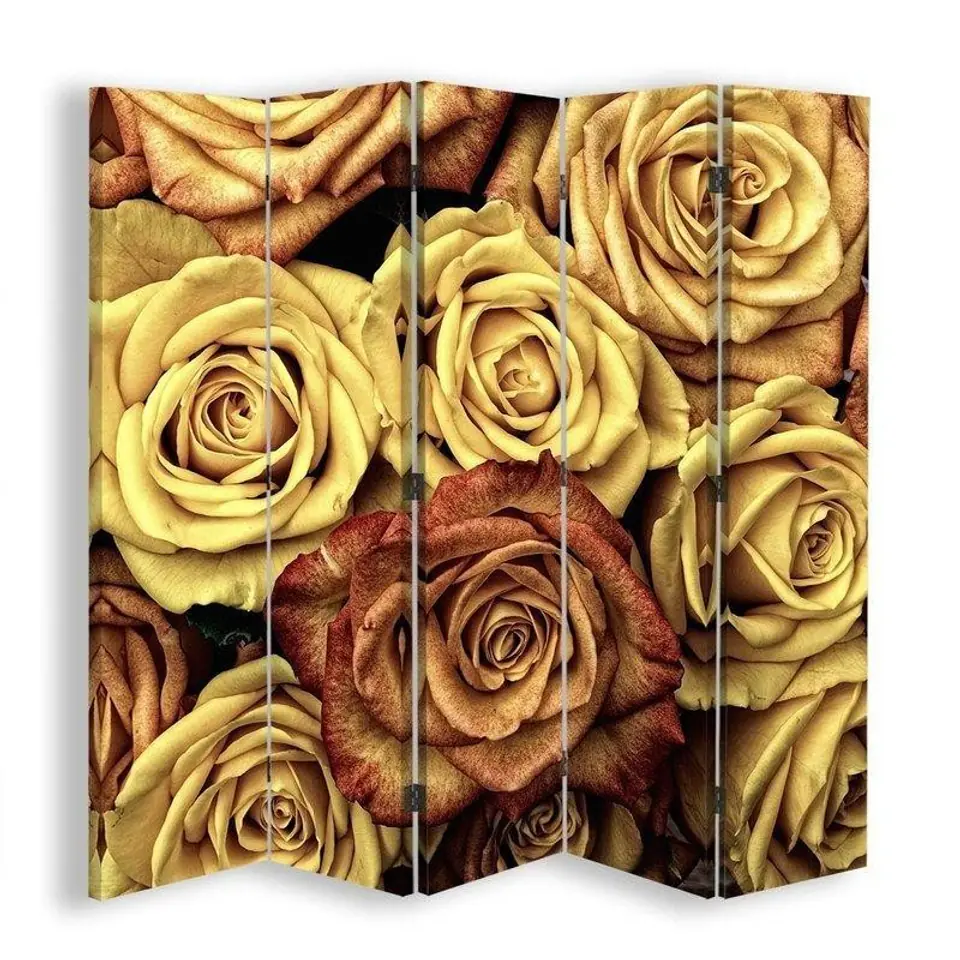 ⁨Double-sided screen, Tea roses (Size 180x170)⁩ at Wasserman.eu