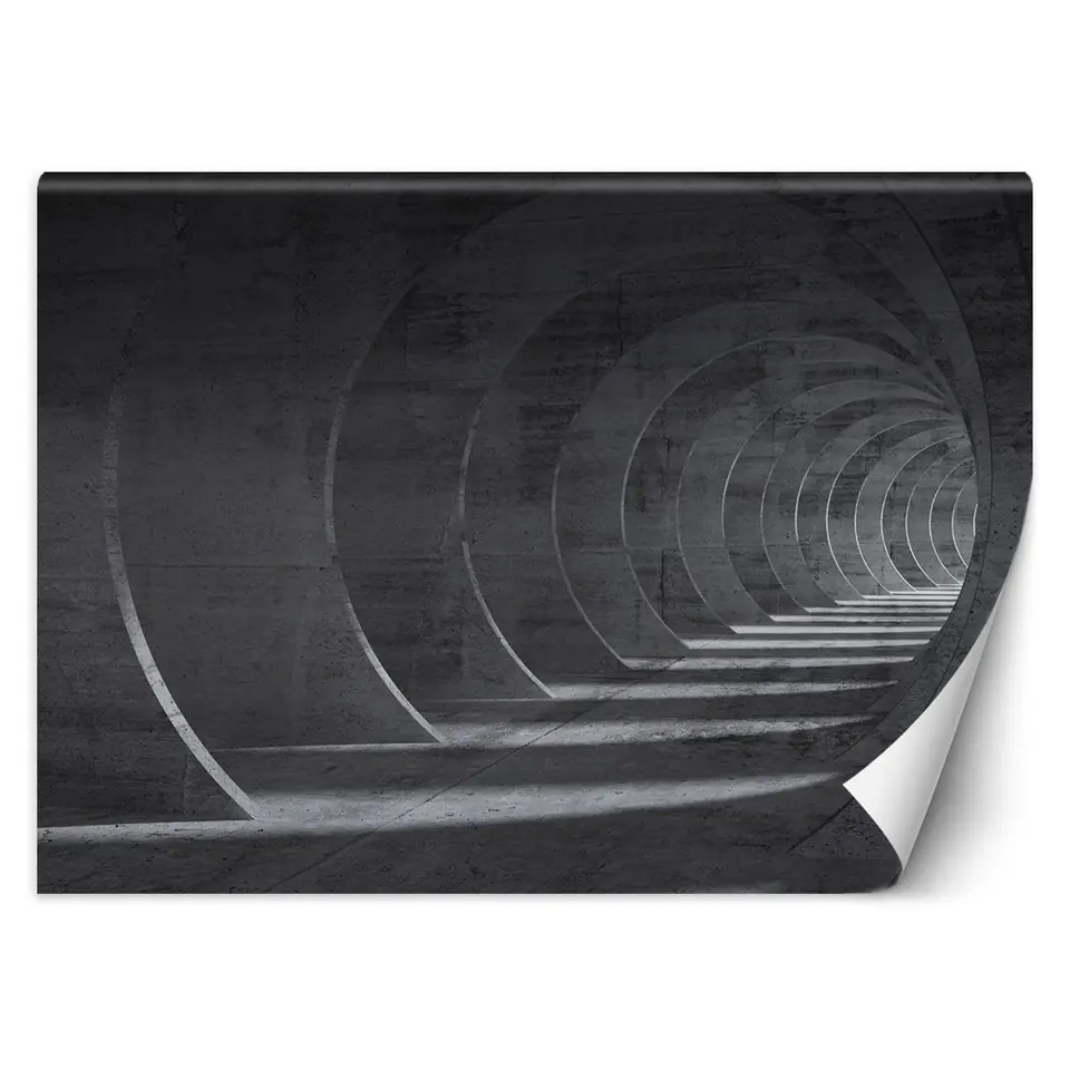 ⁨Fototapeta, Tunel szary 3D (Rozmiar 300x210)⁩ w sklepie Wasserman.eu