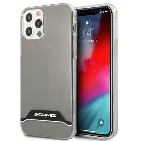 ⁨AMG AMHCP12MTCBW iPhone 12/12 Pro przezroczysty/transparent hardcase Electroplate Black&White⁩ w sklepie Wasserman.eu