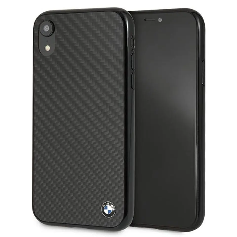 ⁨BMW Hardcase BMHCI61MBC iPhone Xr black/black Siganture-Carbon⁩ at Wasserman.eu