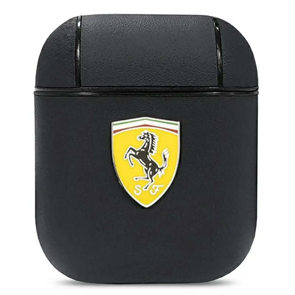 ⁨Ferrari FESA2LEBK AirPods cover czarny/black On Track Leather⁩ w sklepie Wasserman.eu
