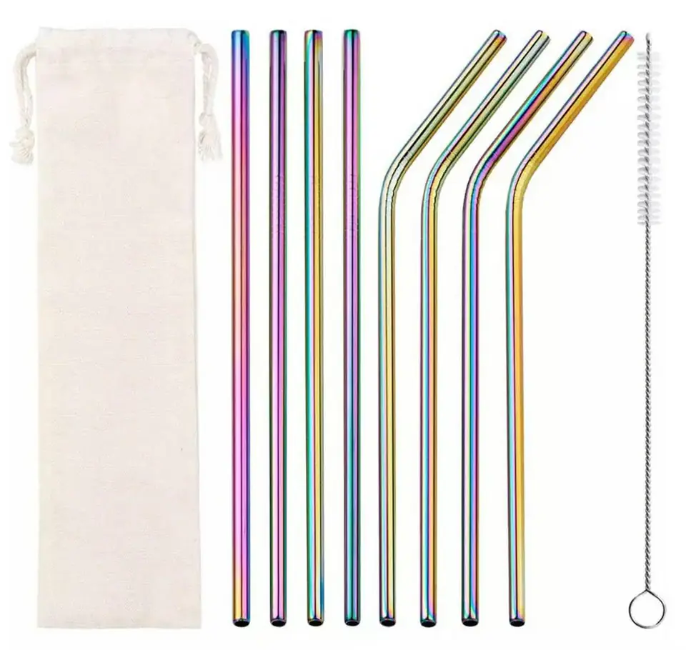 ⁨AG371B Metal straws 10 el. Rainbow⁩ at Wasserman.eu