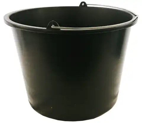 ⁨Bucket 20L black with a handle⁩ at Wasserman.eu