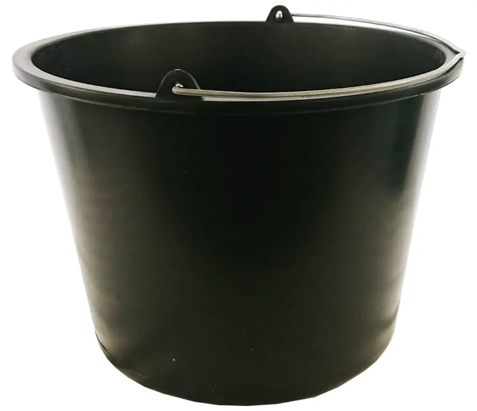 Bucket 20L black with a handle at Wasserman.eu