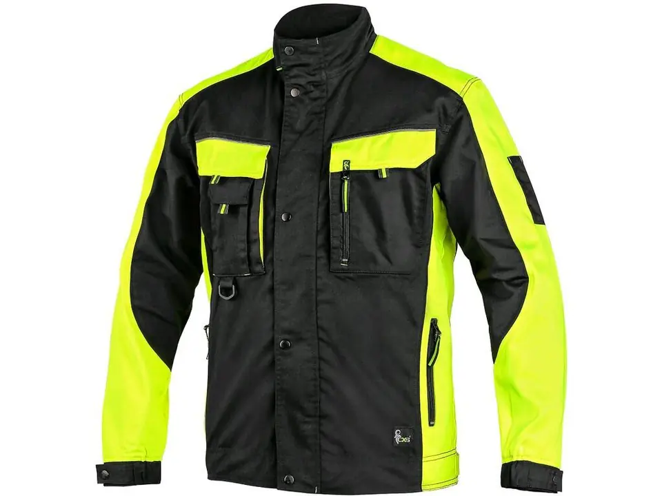 ⁨CXS SIRIUS BRIGHTON SWEATSHIRT/JACKET BLACK-YELLOW SIZE 48⁩ at Wasserman.eu