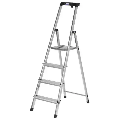 ⁨Freestanding ladder SAFETY 4 steps KRAUSE⁩ at Wasserman.eu