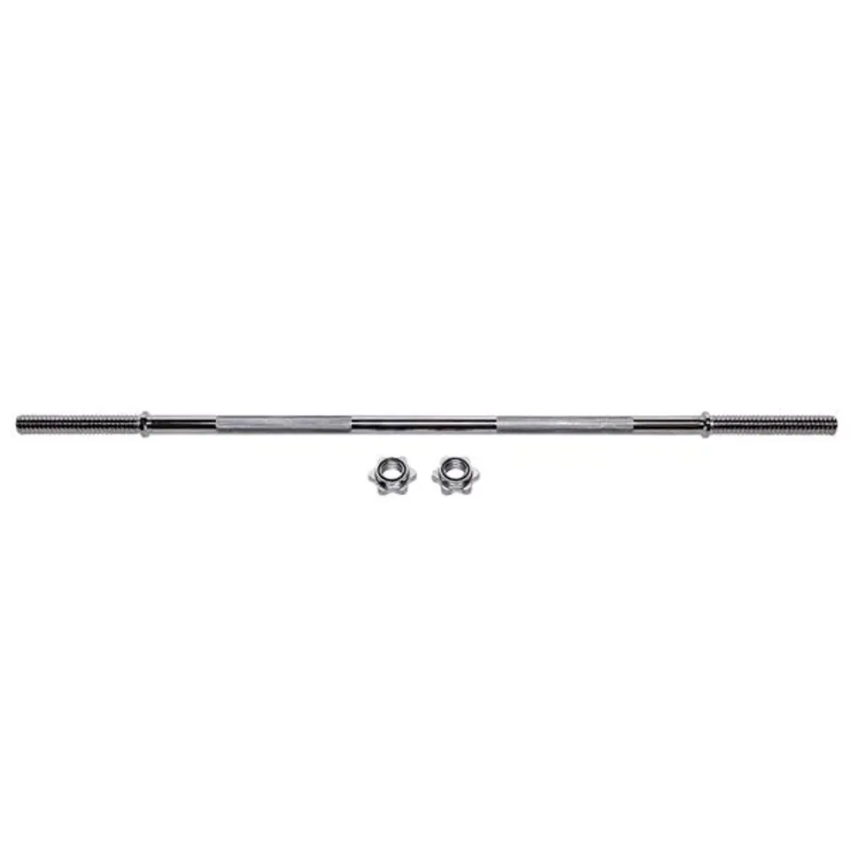 ⁨STANDARD BARBELL BAR WITH THREAD AND CLAMPS HMS GPR120 1200MM 6.75KG⁩ at Wasserman.eu