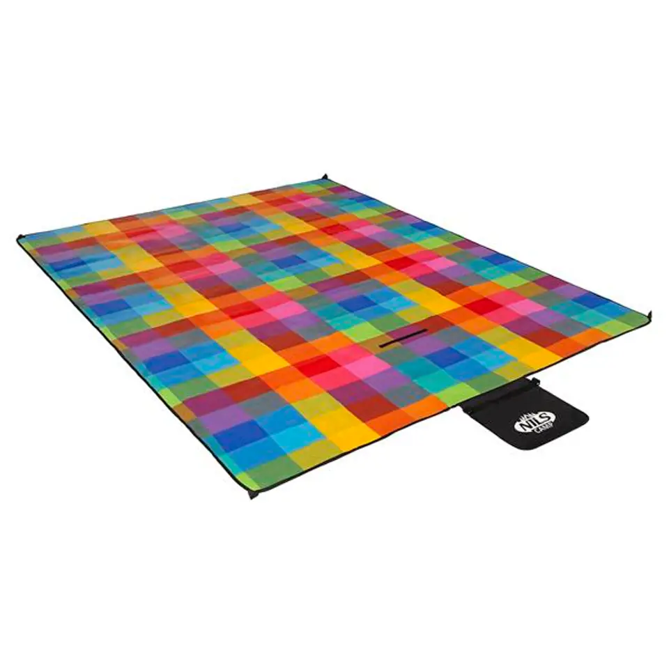 ⁨NC2221 PICNIC BLANKET MULTI 250x200 CM PE + ALU NILS CAMP⁩ at Wasserman.eu