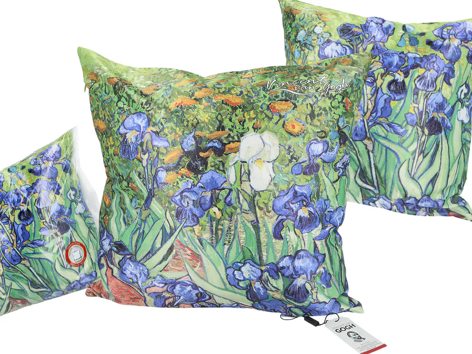 ⁨Pillow with filling/zipper - V. van Gogh, Irises (CARMANI)⁩ at Wasserman.eu
