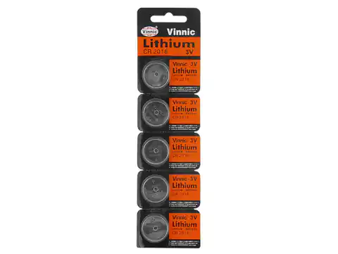 ⁨5 pcs. Vinnic CR2016 lithium battery, 3V. (1LM)⁩ at Wasserman.eu