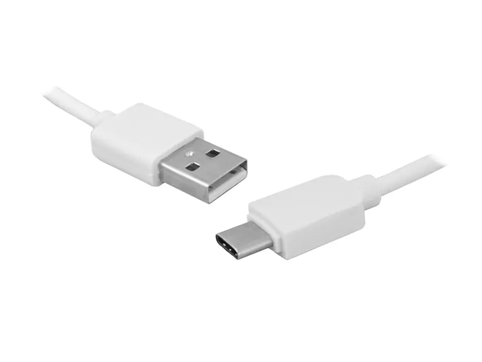 ⁨PS Type-C cable, 1m white, Quick Charge. (1LM)⁩ at Wasserman.eu