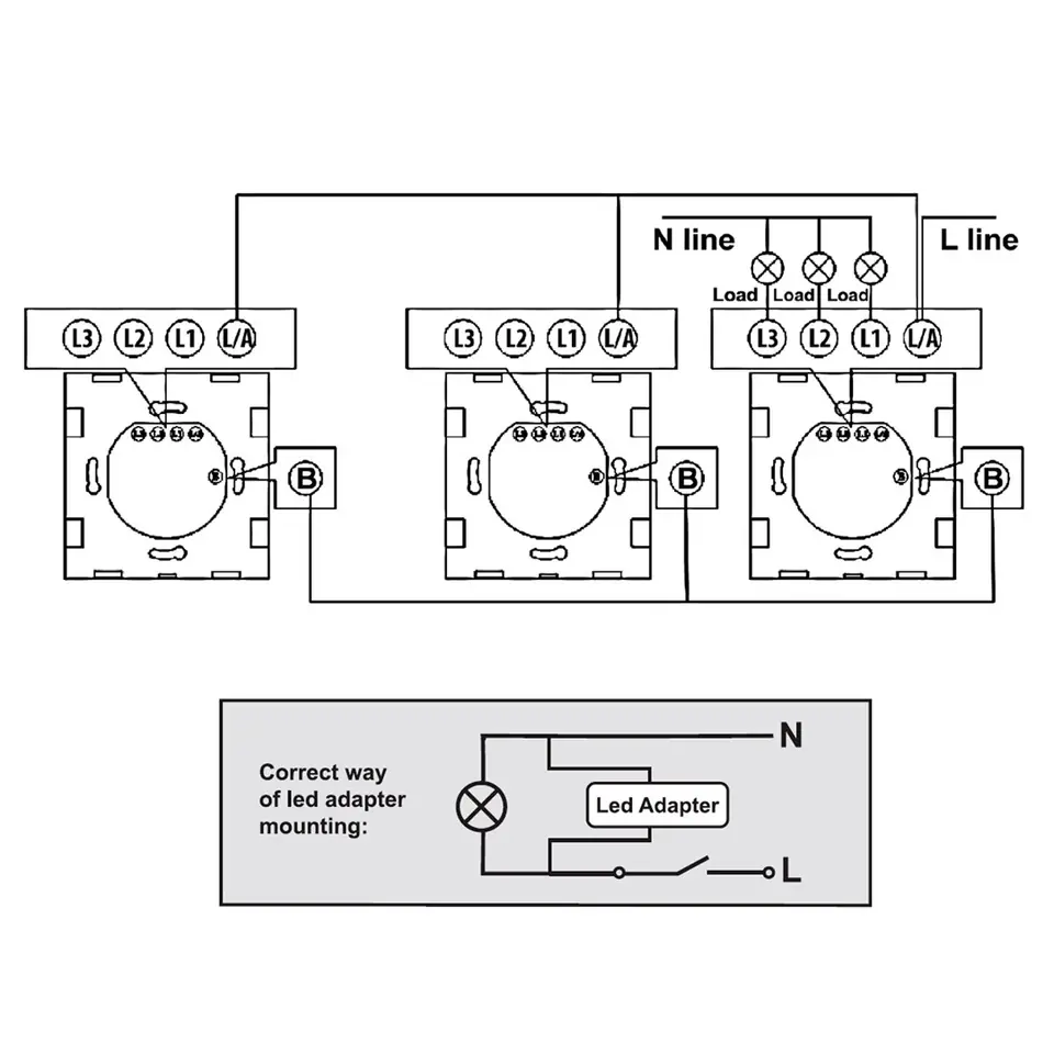 ⁨MACLEAN TOUCH LIGHT SWITCH SINGLE STAIRCASE-CROSS WHITE MCE710W⁩ at Wasserman.eu