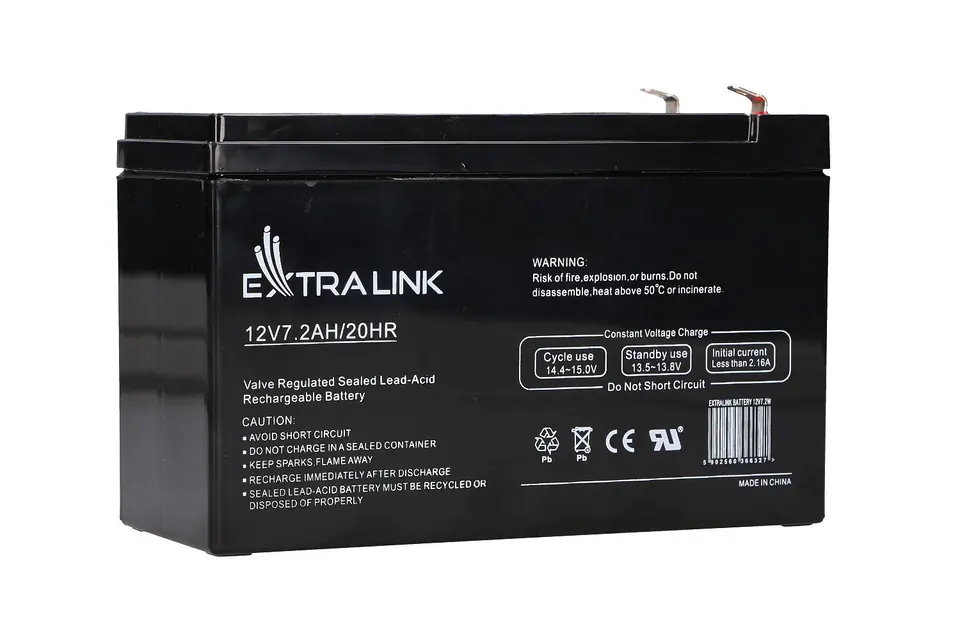 Extralink AGM 12V 7.2Ah - Batterie - 7.200 mAh Plombierte Bleisäure (VRLA) 7,2 Ah im Wasserman.eu