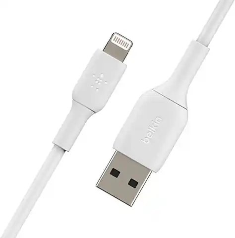 ⁨Belkin Lightning to USB-A Cable 2m BOOST CHARGE Polyvinyl Chloride, White⁩ w sklepie Wasserman.eu