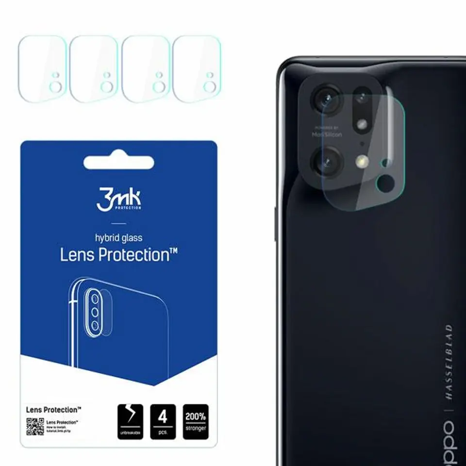 ⁨3MK Lens Protect Oppo Find X5 Pro Camera Lens Protection 4pcs⁩ at Wasserman.eu