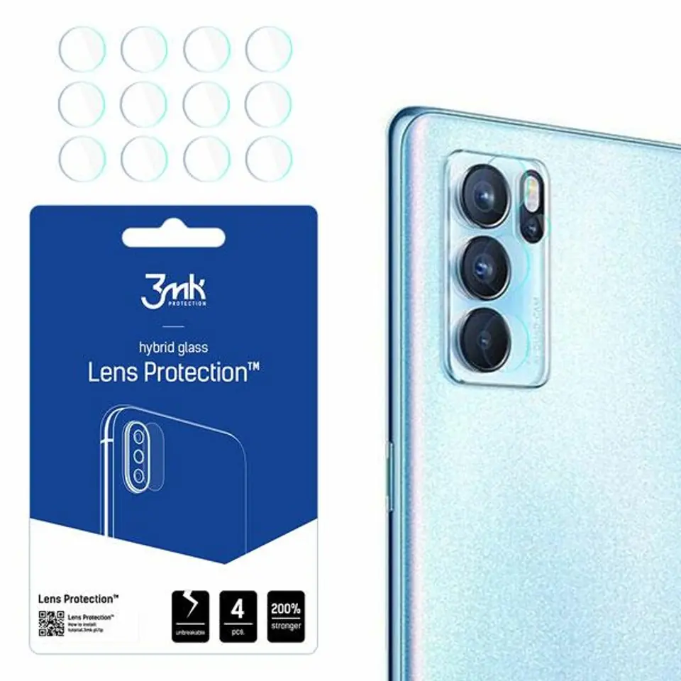 ⁨3MK Lens Protect Oppo Reno 6 Pro+ 5G PENM00 Ochrona na obiektyw aparatu 4szt⁩ w sklepie Wasserman.eu