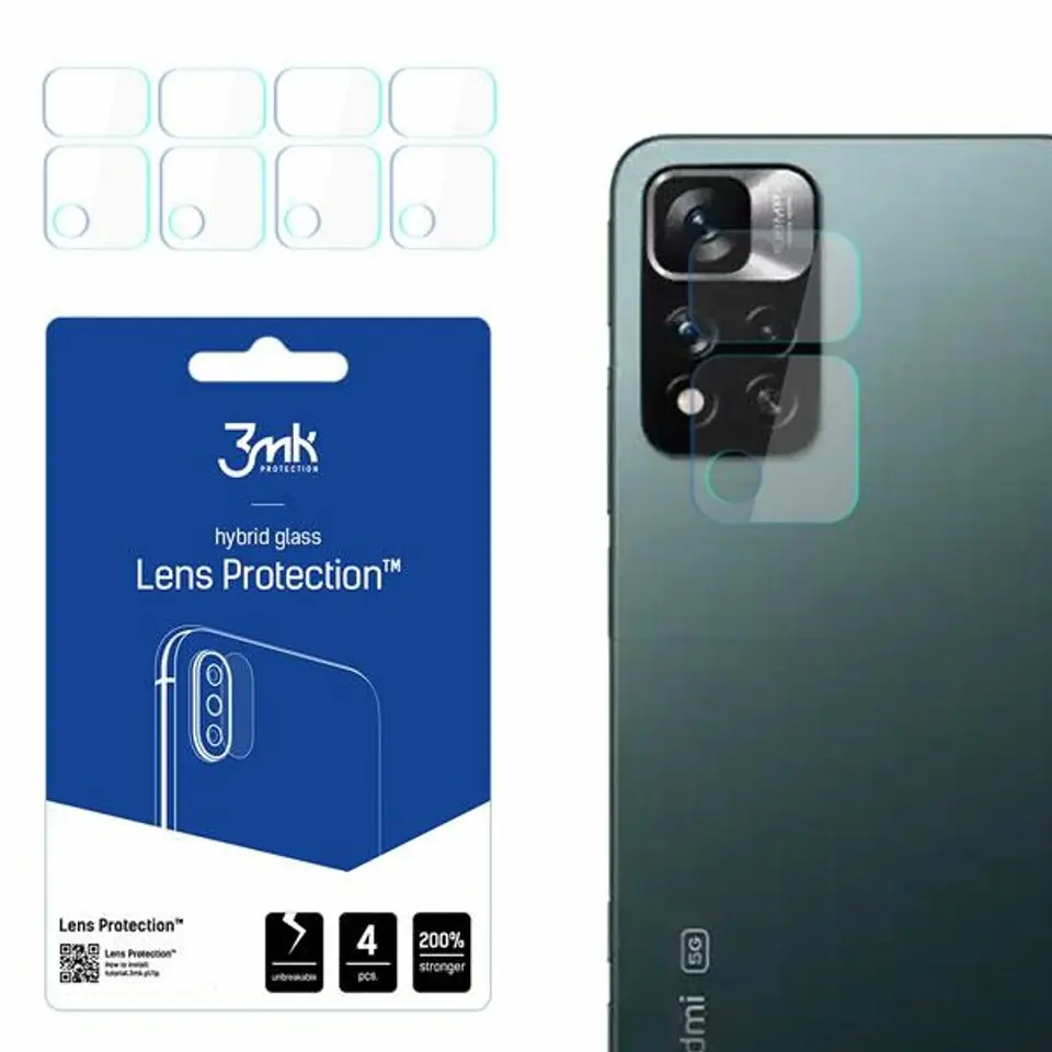 ⁨3MK Lens Protect Xiaomi Redmi Note 11 Pro+ 5G Camera Lens Protection 4pcs⁩ at Wasserman.eu