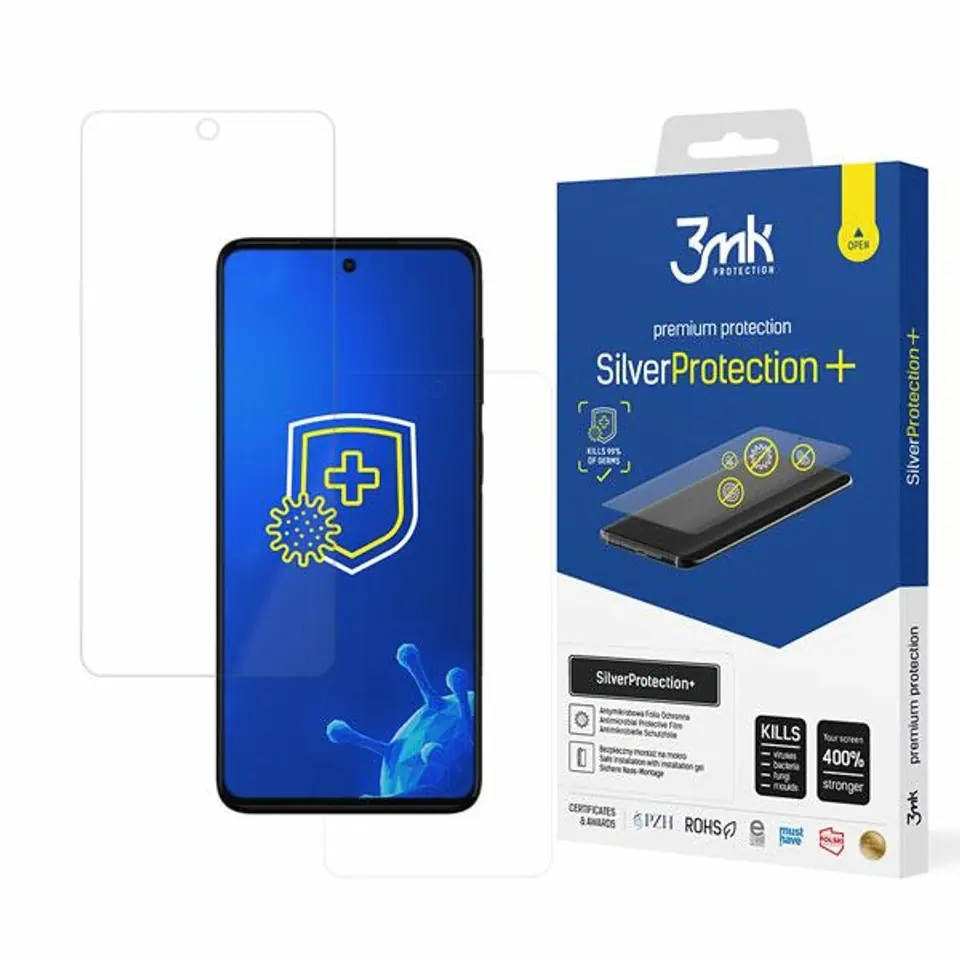 ⁨3MK Silver Protect+ Motorola Moto G52 Folia Antymikrobowa montowana na mokro⁩ w sklepie Wasserman.eu