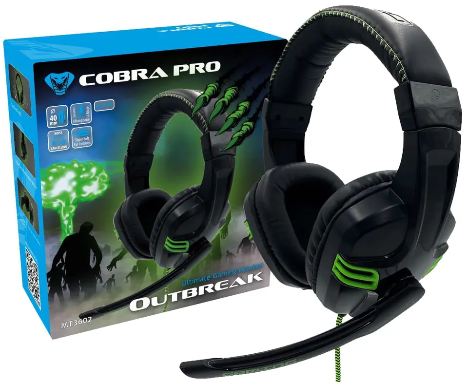 ⁨Cobra Pro Outbreak MT3602 headphones with microphone⁩ at Wasserman.eu