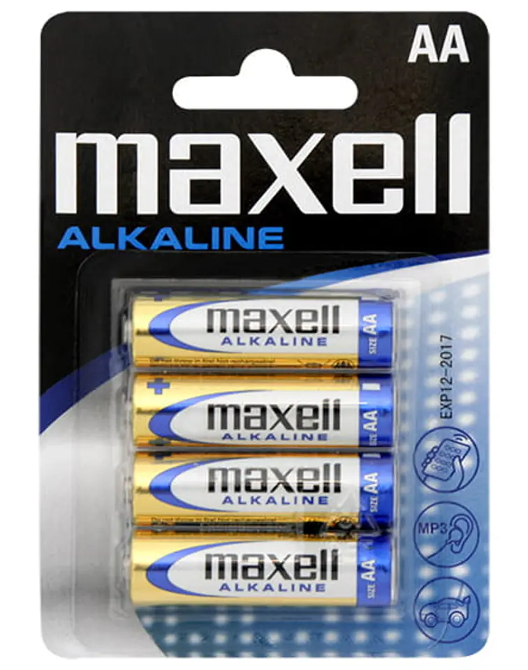 ⁨Baterie alkaliczne AA 1.5 LR6 Maxell 4 sztuki⁩ w sklepie Wasserman.eu