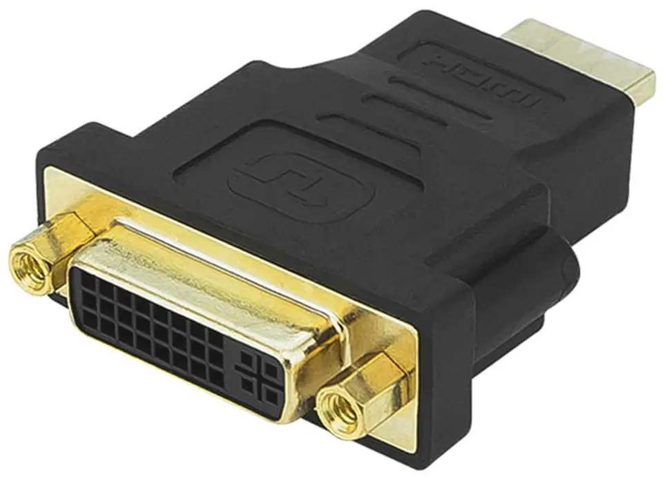 Adapter from HDMI plug to DVI socket at Wasserman.eu