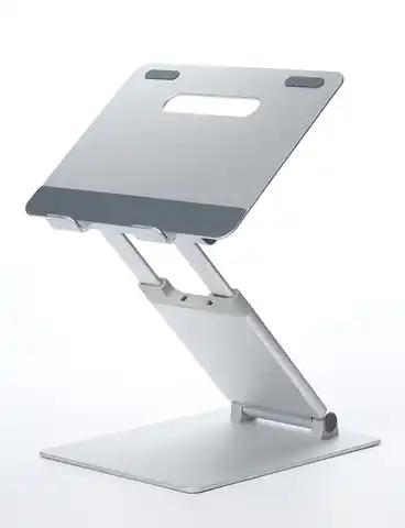 ⁨POUT Eyes3 Lift - Aluminium telescopic laptop stand, silver grey⁩ at Wasserman.eu