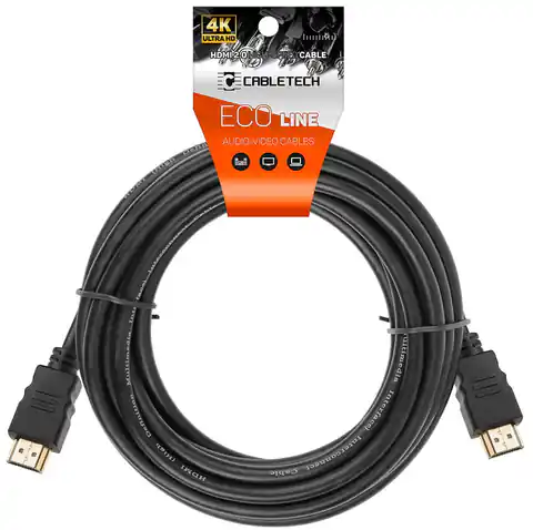 ⁨Kabel HDMI - HDMI 2.0v 4K Cabletech (10 m)⁩ w sklepie Wasserman.eu