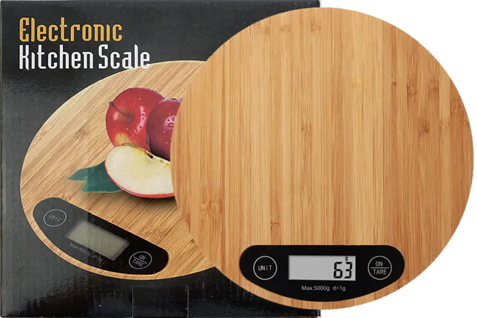 Kitchen weight up to 5 kg. Natural bamboo, round at Wasserman.eu